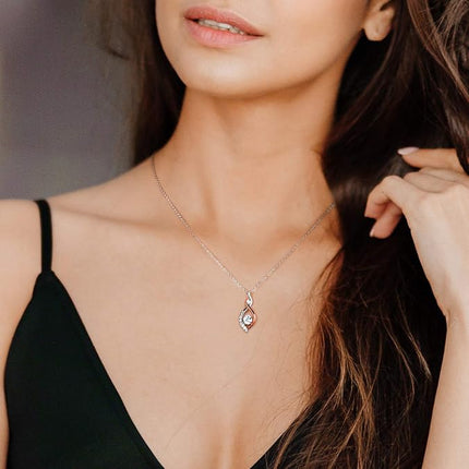MISSLAN Necklaces for Women 925 Sterling Silver Womens Necklace Infinity Love Pendant Cubic Zirconia Necklace for Women