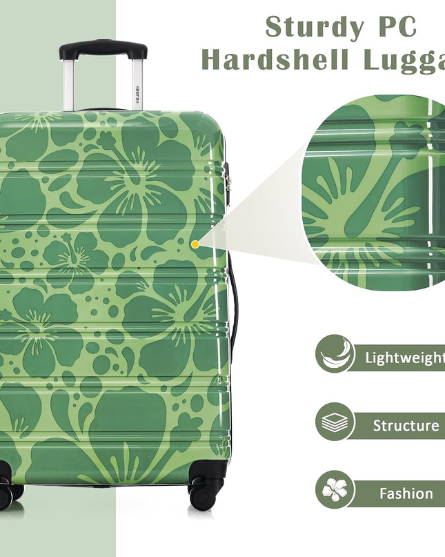 Merax Suitcase Set, Hardshell Luggage Sets 3 Piece with Spinner Wheels