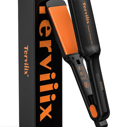 Terviiix Flat Iron Hair Straightener, 2 Inch, Faster Styling