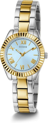 GUESS Two-Tone and Light Blue Analog Watch