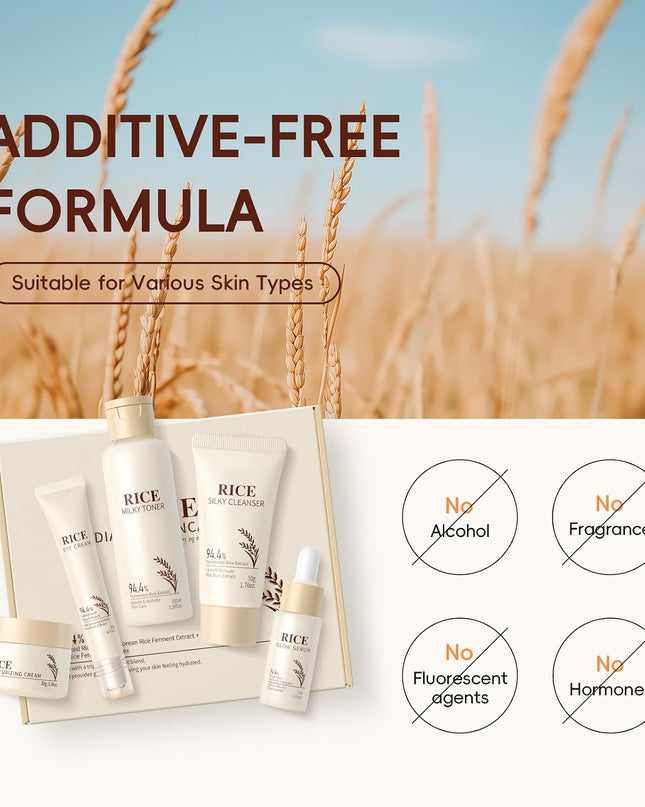 LAIKOU Skin Care Set, Korean Skin Care - Korean Beauty for Women - 5pcs
