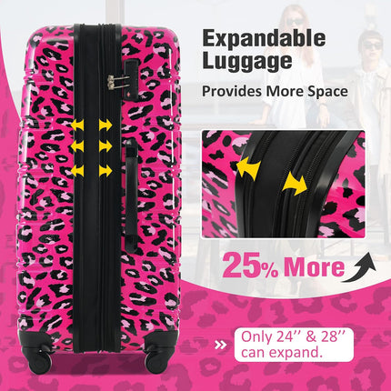 Merax Luggage Sets 3 Piece,Hardside Expandable Suitcase Set 20+24+28 IN
