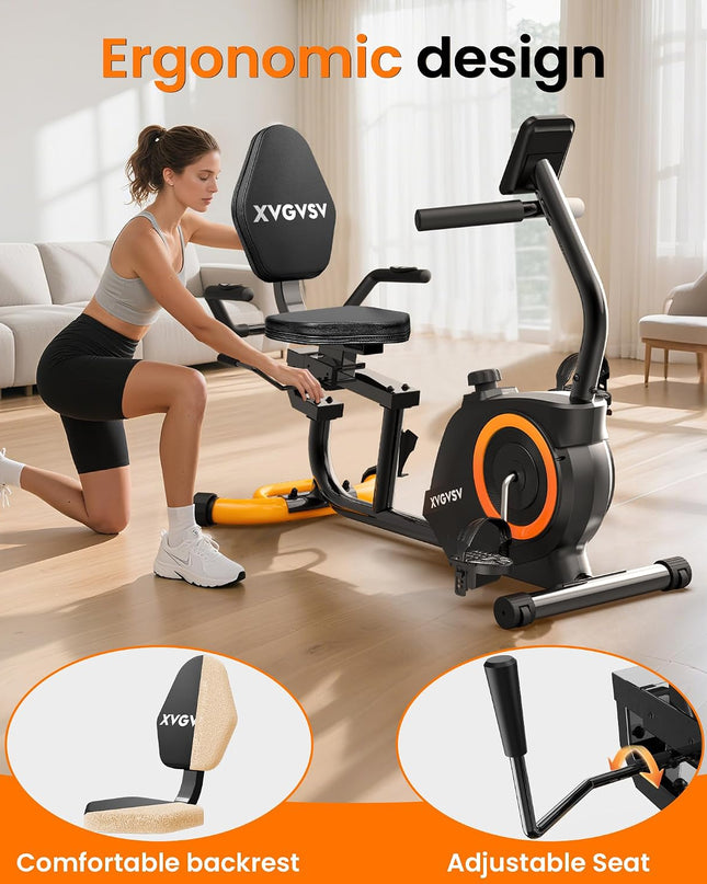 Recumbent Exercise Bike for Home, Recumbent Stationary Bikes for Seniors