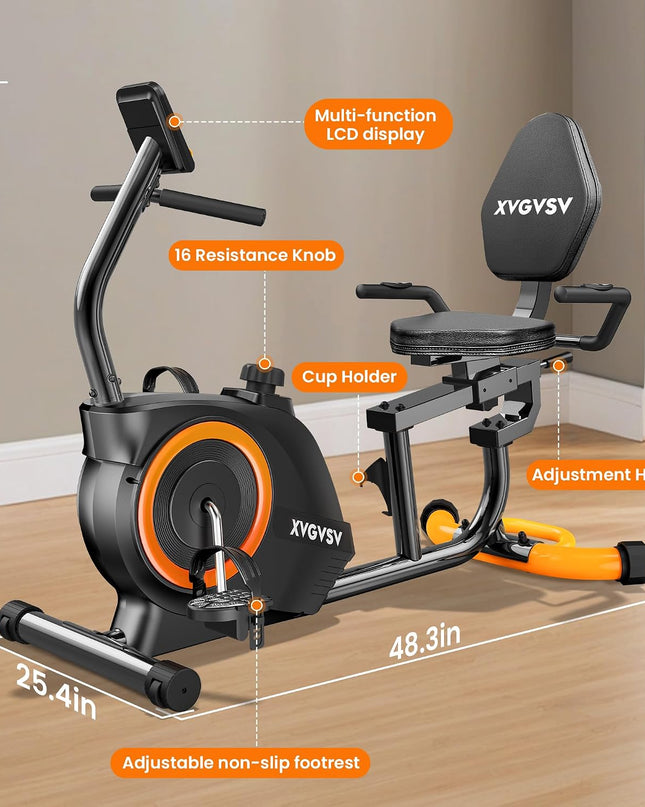 Recumbent Exercise Bike for Home, Recumbent Stationary Bikes for Seniors