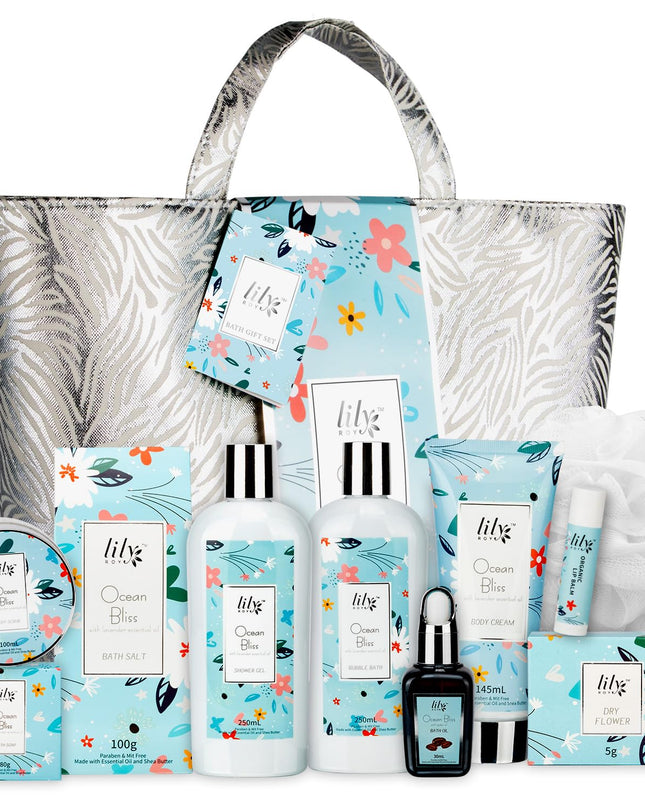 Perfumes Spa Gift Baskets Set Spa Bath Gift Set Bath and Body Gift Basket Set for Women and Men 18 Pcs Gifts Basket Set Spa Kit Christmas Birthday Gifts Set for Fathers Day Mothers Day