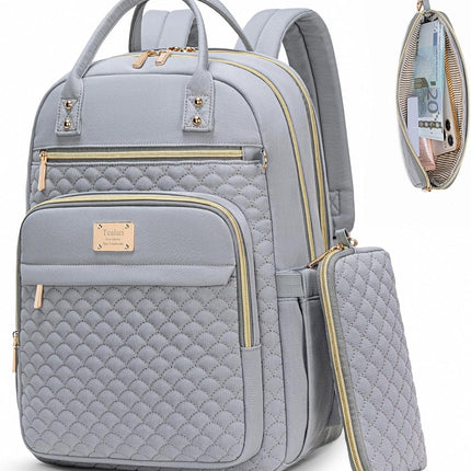 Laptop Backpack for Women,15.6 Inch Laptop Backpack for Work, Water Resistant Travel Backpack ,College Bookbag with Wallet