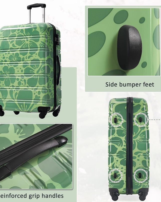 Merax Suitcase Set, Hardshell Luggage Sets 3 Piece with Spinner Wheels