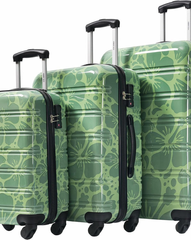 Merax Suitcase Set, Hardshell Luggage Sets 3 Piece with Spinner Wheels