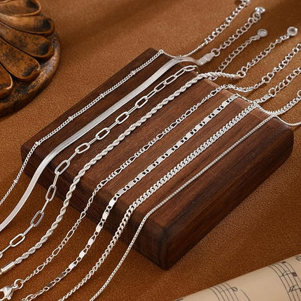 Kyerlyn Silver Gold Bracelets for Women Waterproof, 14K Real Gold Jewelry Sets for Women Trendy Dainty Stackable Cuban Link Paperclip Chain Bracelet