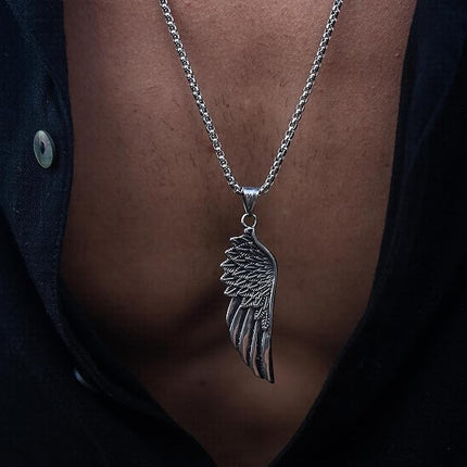 Made by Nami Pendant Necklace for Men 23" Gold & Silver Cuban Link Chain with Pendants for Men High-Quality Stainless Steel Necklace Premium Jewelry Gift for Him