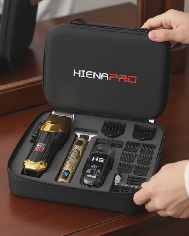 HIENA PRO Hair Clippers for Men T Liners Hair Trimmer Set, Professional Cordless Rechargeable Barber Hair Cutting Kit with LED Display， Gifts for Men