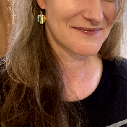 7 Chakra Assorted Gemstone Heart Drop Earrings Natural Stone Dangle Earrings