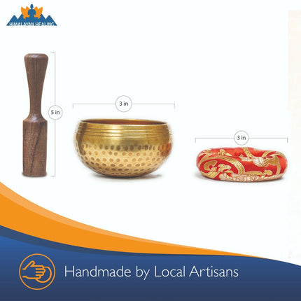 Tibetan Singing Bowl Set~3 inch Meditation sound Bowl