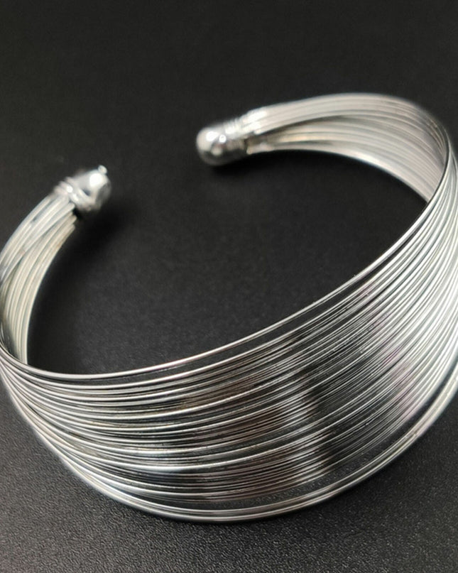 Elegant Charm 925 Sterling Silver New Fashion Wristband Bracelet Bangle Cuff