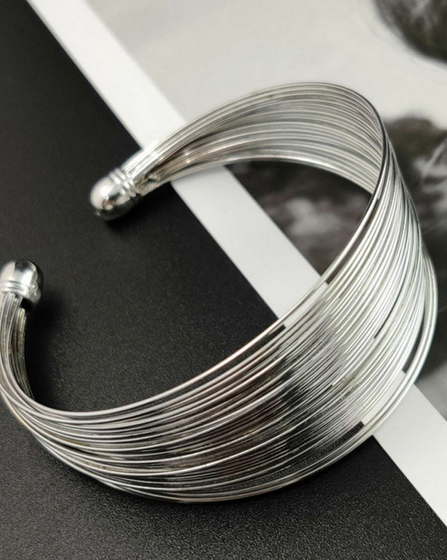 Elegant Charm 925 Sterling Silver New Fashion Wristband Bracelet Bangle Cuff