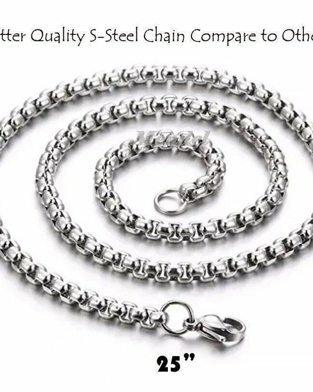 Stainless Steel Cross Pendant Necklace For Men Chain